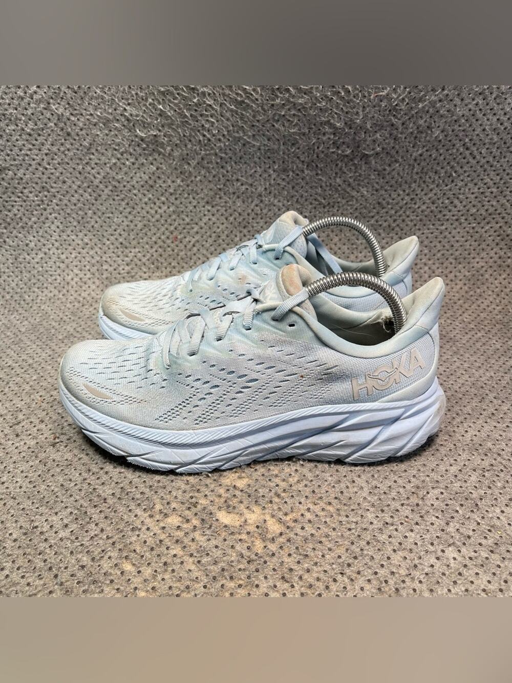 Hoka One One Clifton 8 Blue Running Shoes Size 9.5 Women’s